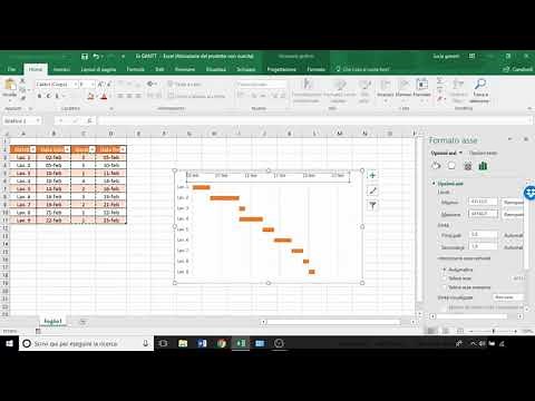 Diagramma di Gantt dinamico in Excel