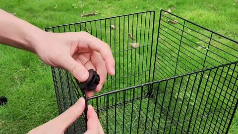 Black Plant Protectors,20 Pieces DIY Combination Wire Cages and Plant Cloche Protect Garden Plant from Being Eaten by Deers, Rabbits, and Other Animal