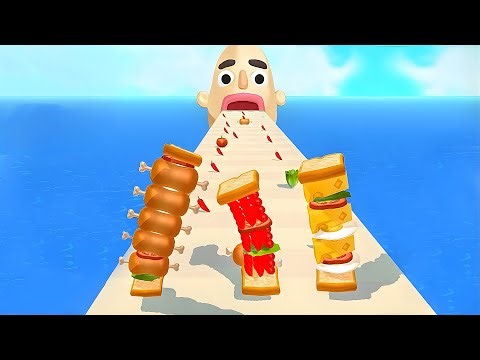 Sandwich Runner - SpeedRun All Levels Gameplay Walkthrough Android,ios New Update Ep237