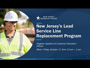 Lead Service Line Replacement Program Progress Update Webinar