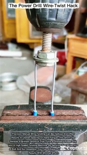 The Ultimate Power Drill Wire-Twist Hack 🛠️⚡
