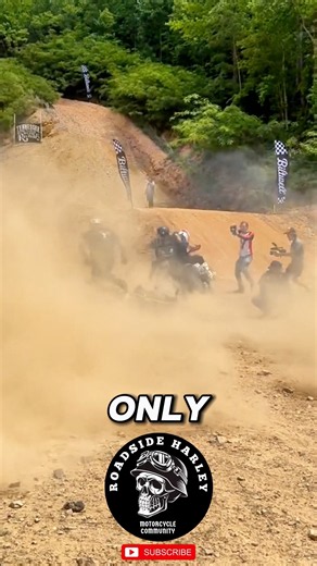 TWO HARLEYS VS MOTOCROSS HILL CLIMB