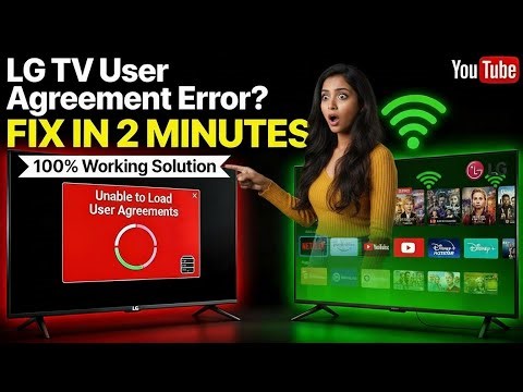 LG TV Unable To Load User Agreement | हिंदी में Fix करे | Lg TV Hidden Settings 