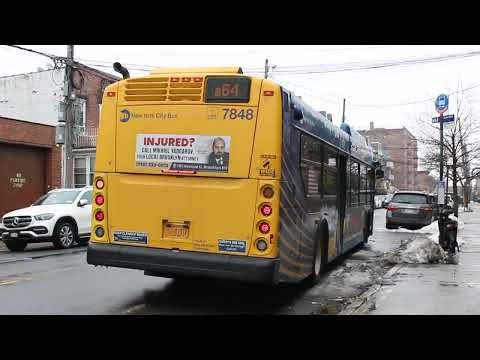 MTA NYCT: 2019 NFI XD40 #7848 on the B64 to Coney Island departing Bay Ridge Av/8 Av