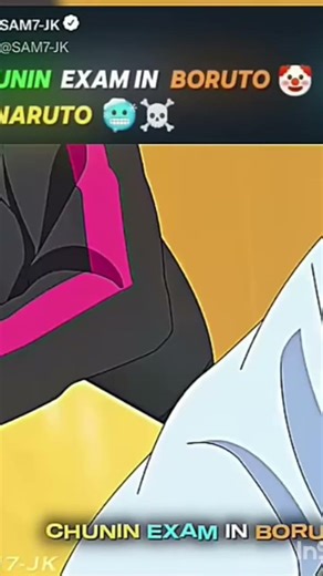chunin exam in Boruto 😂😂## meanwhile Naruto👿😈