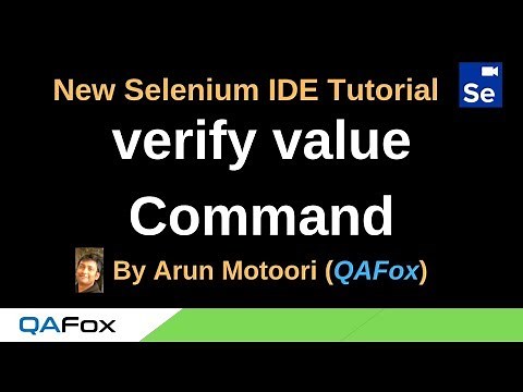 New Selenium IDE - Part 31 - verify value Command