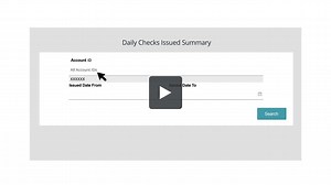 Transaction Reports for Daily Check Issued Summary