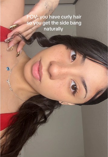 Effortless Side Bangs for Curly Hair