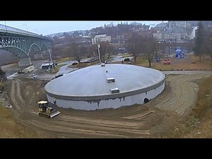 Concrete tank construction time-lapse