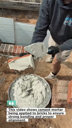 Perfect Brick Mortar Application | Masonry Basics #bricklaying #construction #masonry