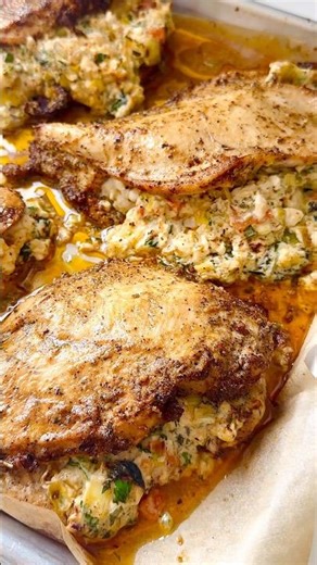 Creamy Stuffed Chicken #recipe #stuffedchicken #lowcarb