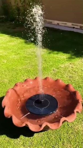 💥Ηλιακή αντλία σιντριβανιού με 6 ακροφύσια, ιδανική για λουτρά πουλιών, λίμνες και κήπους.