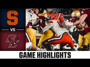 Syracuse vs. Boston College | ACC Football Highlights (2022)