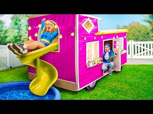 We Bouwen een Tiny House op Wielen Uit een Aanhangwagen! Geheime Kamer in een Aanhangwagen