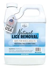 Safe Natural Lice Treatment for Kids & Adults | Gentle, Non-Irritating Lice Shampoo That Kills Eggs and Lice on All Hair Types | Dimethicone Safely Suffocates | 32oz Treats 3-5 People
