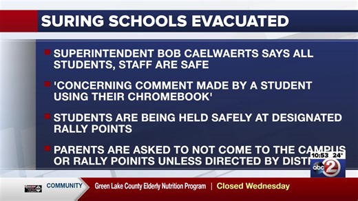Emerson Lehmann shares what we know so far regarding an active situation at the Suring School District. | WBAY TV-2