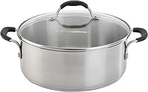 Amazon.com: Calphalon Stainless Steel Cookware Dutch Oven, 5 quart, Stainless Steel: Home & Kitchen