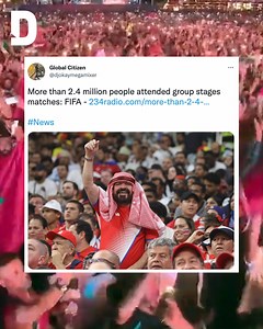 2.5K views · 63 reactions | Can you guess how many people attended the group stages of the World Cup? According to FIFA, over 2.45 million people have attended the first 48 games of the tournament! Watch to see how people are reacting to the record breaking attendance facts. | Doha News | Facebook