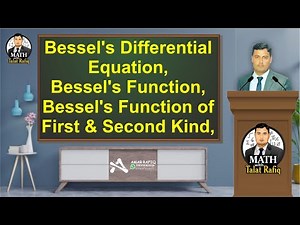 Bessel's differential equation | Bessel's function | Bessel's function of first & second kind,