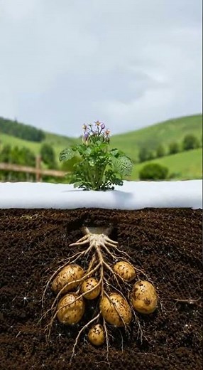 The Secret Underground Life of a Potato 🥔🤯 #lifecycle