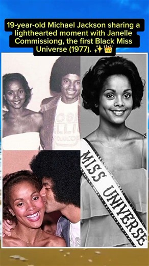 Young Michael Jackson with Trailblazing Miss Universe Janelle Commissiong #shorts #michaeljackson