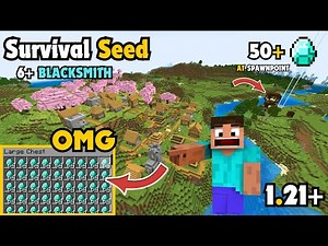 Ultimate Survival God Seed Triple Village Spawn, 50+ Diamonds & Nether Fortress | Minecraft 1.21