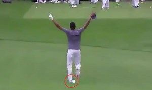 Tony Finau Wrecks His Ankle While Celebrating Hole-In-One at the Masters [UPDATE]