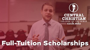 27 reactions · 12 shares | Depending on how much you’ve heard about Central, you may be aware of our Full-Tuition Scholarship program. Whether you’ve heard of it before or this is the first time, we wanted to take this chance to break it down for you. Phone: 1.888.263.3900 ext 144 Web: cccb.edu Email: findmore@cccb.edu | Central Christian College of the Bible | Facebook