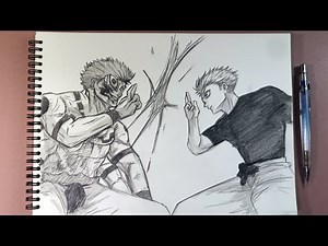 How to draw Gojo vs Sukuna // Jujutsu Kaisen