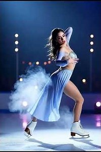 💃 “Hot Beauty on Ice – AI Model’s Stunning Performance”