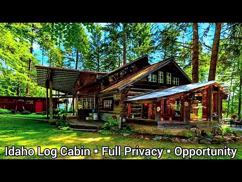 Idaho Log Cabin For Sale | Idaho Off Grid Cabin For Sale | 2bds | Fenced Pastures | Barn | 2.8 acres
