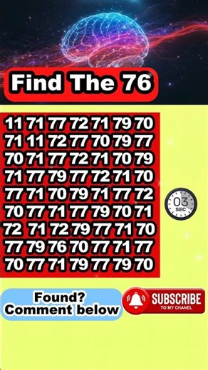 Test your IQ - Can Your Brain Spot the 76? #puzzle #iqtest