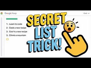 🔢 Hidden Trick for Numbered Lists in Google Keep!