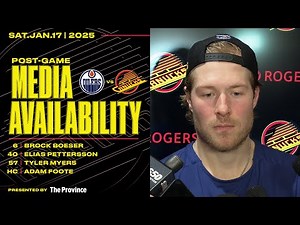 Boeser, Pettersson, Myers & Foote Post-Game Media | Canucks vs. Oilers (Jan 17, 2026)