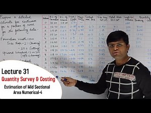 How To Calculate EarthWork Quantity Of A Road By Mid Section Method ? || Numerical-4 (Lecture 31)