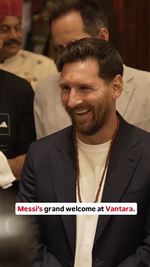 Viral Bhayani on Instagram: "A grand welcome for the legend 🇮🇳 Messi arrives at Vantara to a heartfelt reception, greeted with warmth, smiles, and the vibrant spirit of India."