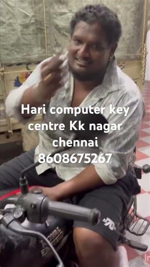 Royal Enfield key lost work for hari computer key centre Kk nagar Chennai 8608675267