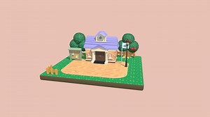 Animal Crossing Town Hall Diorama - 3D model by Coccinelle