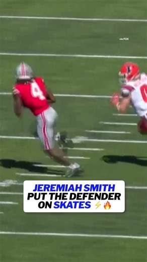 #OhioState's Jeremiah Smith had the #Illinois defender on skates on this touchdown!
