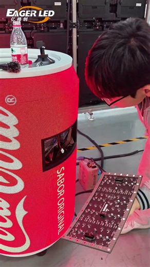 How We Remove and Replace Modules on a Round LED Screen? #ledscreen #leddisplay #ledwall #ledmodule