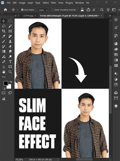 Photoshop Tips 2026 - How to Slim Your Face Like a Pro #ducthangds