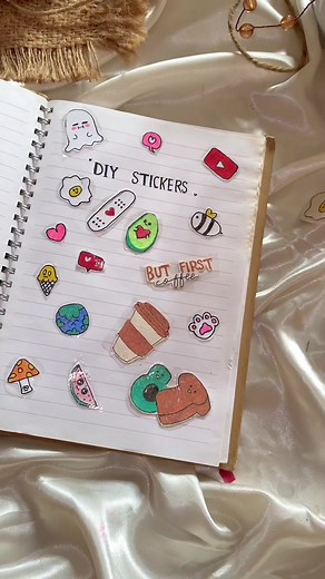 DIY Market Style Stickers at Home | Creative Sticker Making Ideas