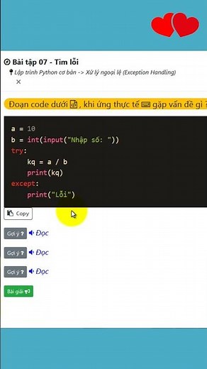 Exception Handling Python - Exercises | Learn Python 1-on-1