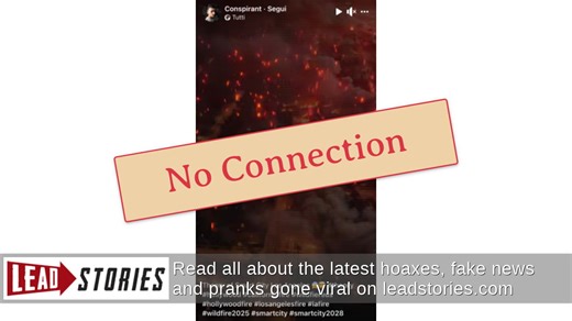 Fact Check: January 2025 LA Wildfires NOT Part Of 'Smart City' Project | Lead Stories