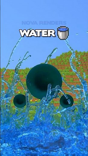Minecraft Liquids vs Spinning Ender Pearls! Water, Lava, Honey & More (Blender Physics)