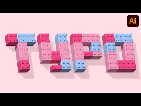 【illustrator】イラレでLEGO風の文字デザインを作る方法