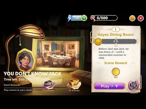 June's Journey Secrets 18 Scene 1 Hayes Dining Room Word Mode 4K