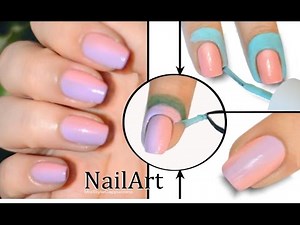 Ombre Gradient Nails Tutorial / Маникюр Омбре или Градиент на ногтях не пачкая кутикулу