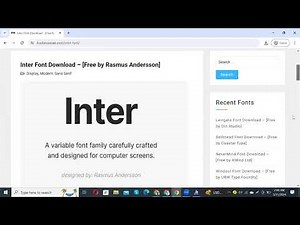 How to Download and Install Inter Font Download #trending #viralvideo