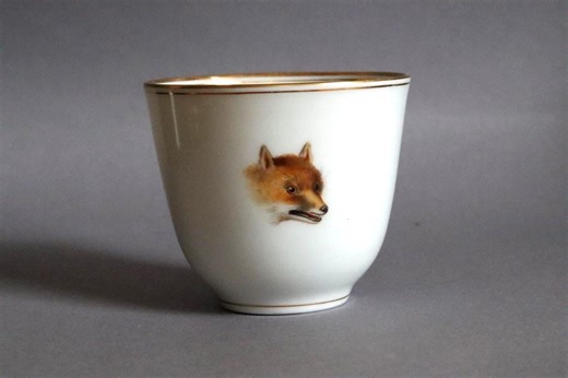 Antique Biedermeier Porcelain Cup With a Fox C 1880 - Etsy